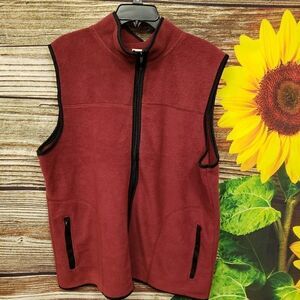 Alpine Ridge fleece dk majenta vest zipper front